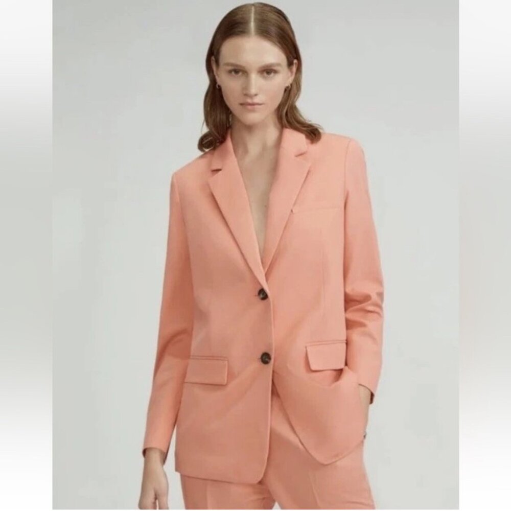 Everlane the tencel oversized blazer jacket tawny pink orange